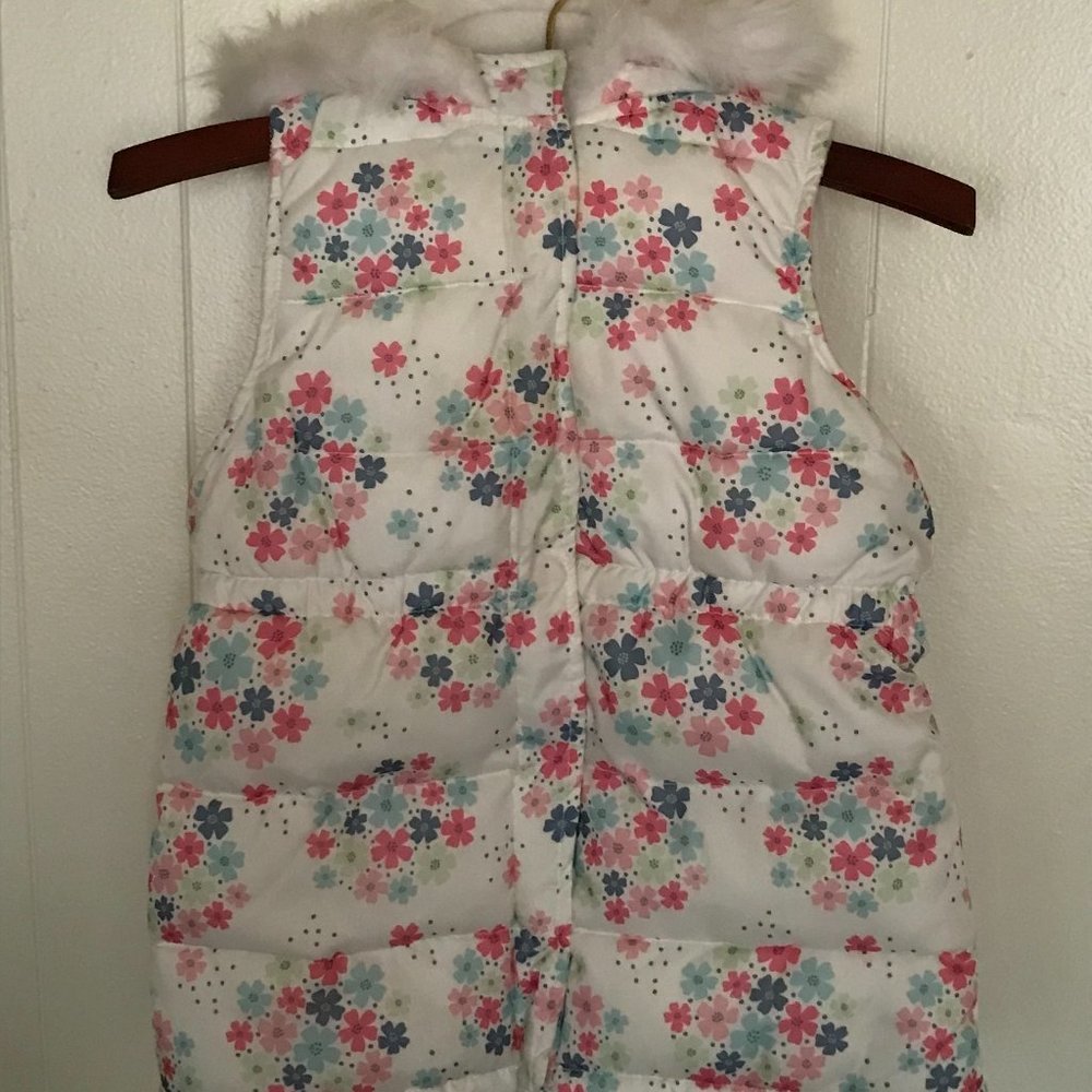 Kids Large Gymboree White Flower Vest